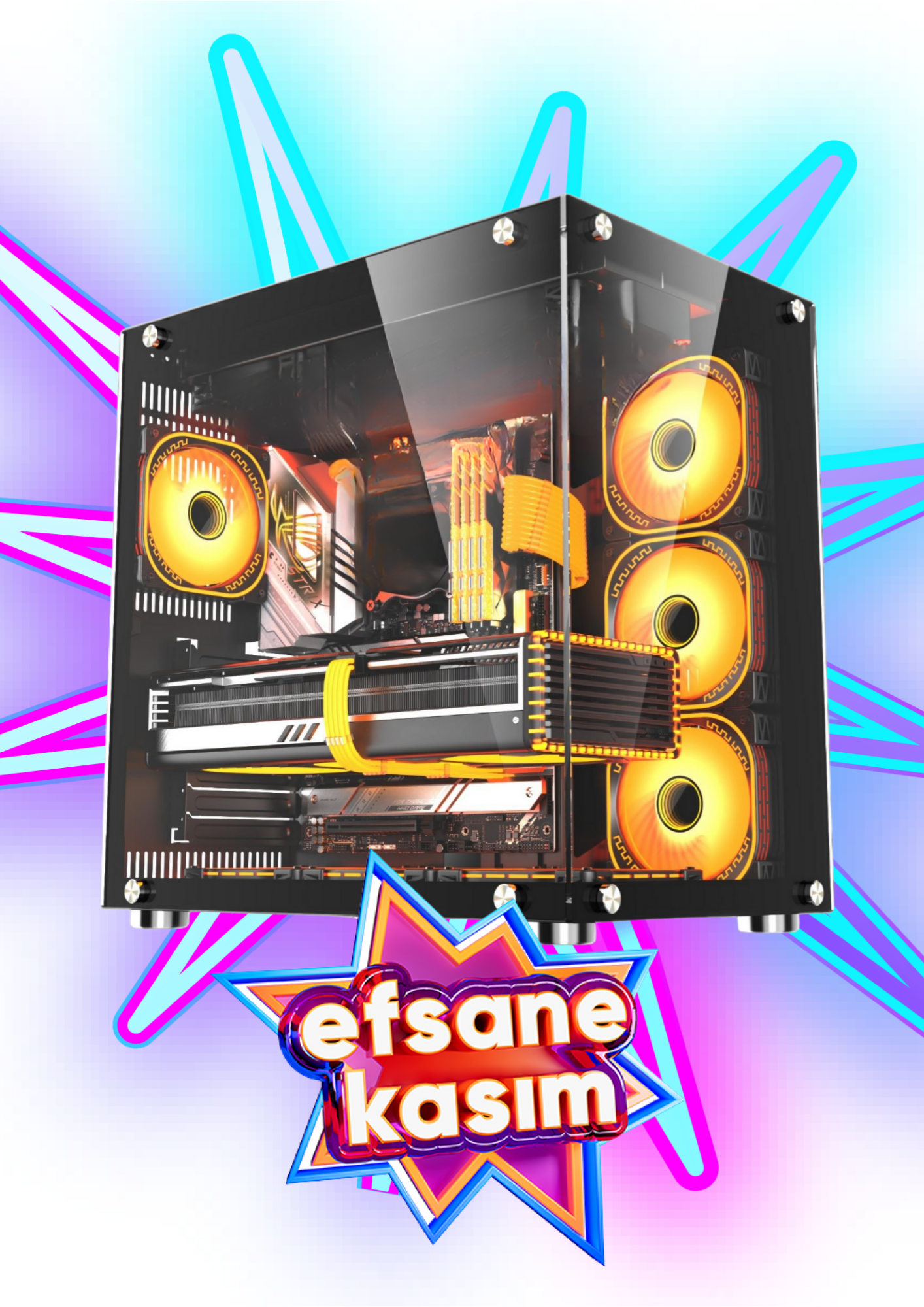 RYZEN 5 5600X-RTX 5060 8 G-16 GB RAM-500 GB M2 SSD-AKVARYUM KASA